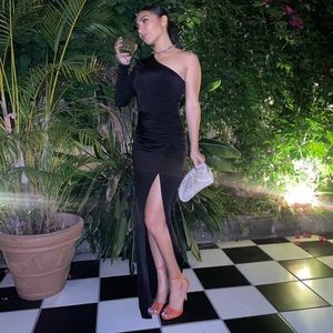 Michael Costello revolve dress in black